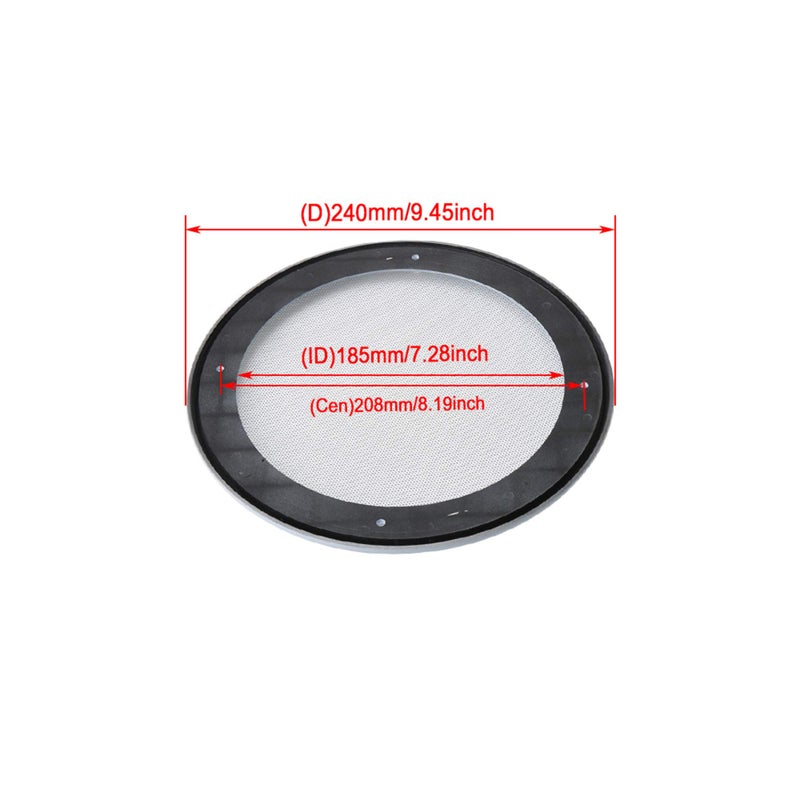 RDEXP 8Inch DIY Car Audio Speaker Cover Decorative Circle Metal Net Mesh Grille White 10.16 x 9.61 x 1.06 Sturdy Construction - Image 4